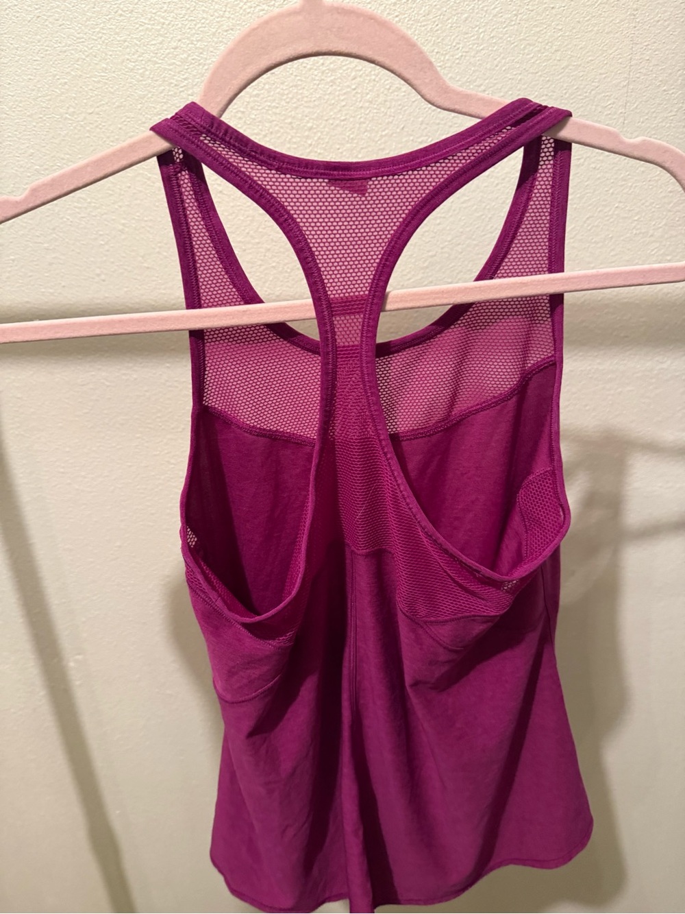 Reebok Women's Racerback Mesh Sports Tank - Magenta Plum